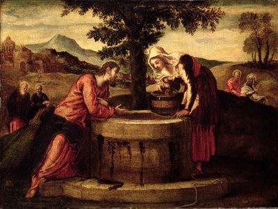 基督和撒玛利亚的女人 作者 Domenico Robusti Tintoretto