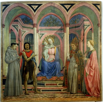圣露西亚·德·马格诺利祭坛画，约1447年 作者 多梅尼科（Domenico Veneziano）