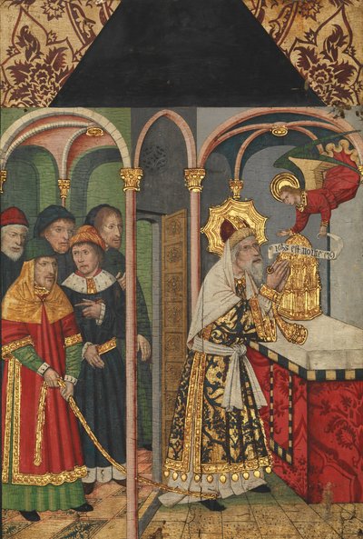 天使向撒迦利亚显现的面板...，1464-1507年。 作者 Domingo Ram