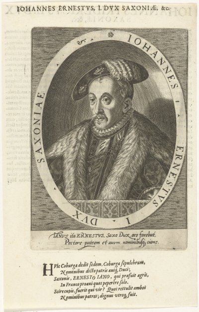 约翰·欧内斯特（John Ernest）1521-1553，萨克森-科堡公爵，1601年 作者 多米尼库斯或Custodis Custos