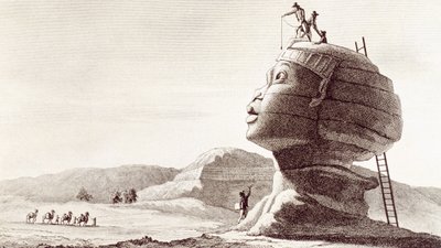埃及战役期间的埃及吉萨狮身人面像 作者 多米尼克·万提·德农（Dominique Vivant Denon）