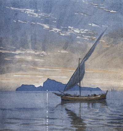 来自大海的卡普里（彩色石版画） 作者 唐纳德（后）麦克斯韦
