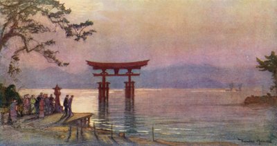 日本内海的鸟居（彩色石版画） 作者 唐纳德（后）麦克斯韦