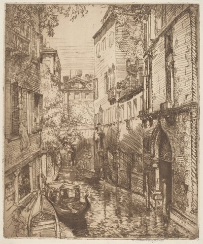 威尼斯Rio delle Verona，威尼斯 作者 唐纳德·肖·麦克劳伦