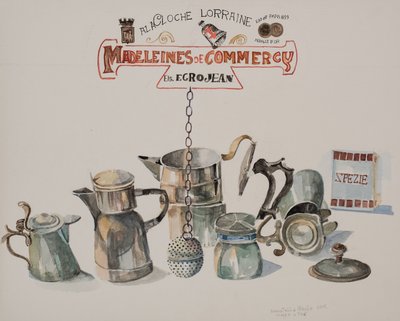 咖啡或茶，2012 年（纸上水彩画） 作者 多纳泰拉·梅洛