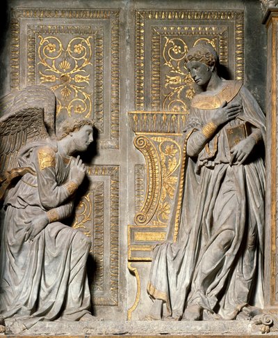 天使报喜 多纳托-德-巴尔迪（Donatello）（约1386-1466）的高浮雕 1435年，圣克罗齐教堂。佛罗伦萨 作者 Donatello