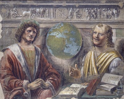 Heraclitus and Democritus, c.1486 (detached fresco carried on canvas) 作者 多纳托·布拉曼特