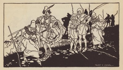 国殇的智者》，英国民间故事（石版画） 作者 唐·P·克兰