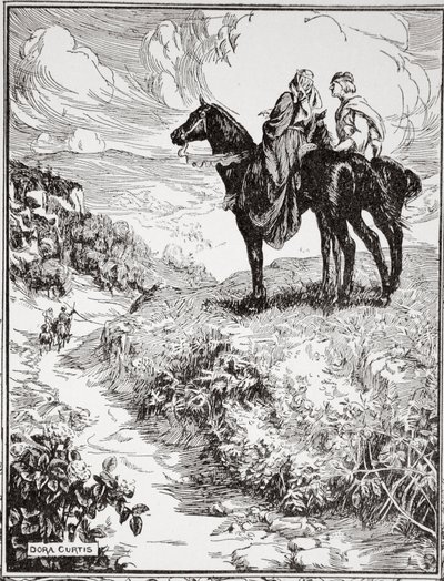 当他们在小林丘上等待时》，1905年。   作者 多拉·柯蒂斯（Dora Curtis）