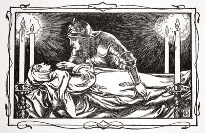 发现女王死亡》，1905年。   作者 多拉·柯蒂斯（Dora Curtis）