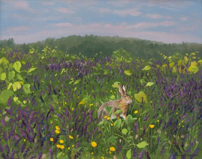 藤蔓中的野兔 2000（木板油画） 作者 道格拉斯·安德森