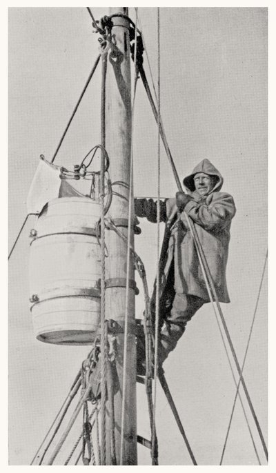 指挥官Frank Wild（1873-1939）在Masthead，在1914年至1916年南极耐力探险期间 作者 博士亚历山大·麦克林