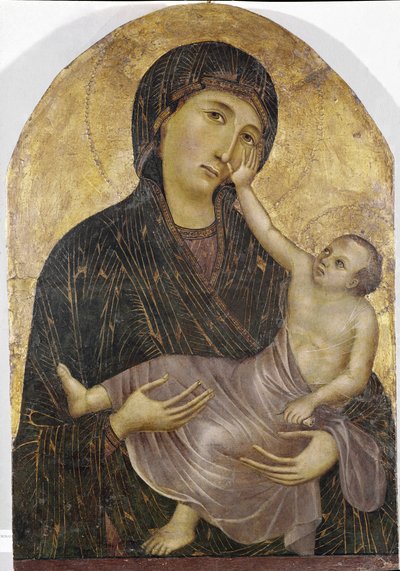 Virgin and Child（面板上的蛋彩画和金色 作者 杜乔·迪·博尼塞尼亚