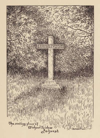 苏塞克斯迈克尔-费尔斯-阿什伯格的安息之地（石版画） 作者 邓肯·莫尔