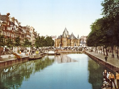新市场和交易所，荷兰阿姆斯特丹pub.c. 1900 作者 荷兰摄影师