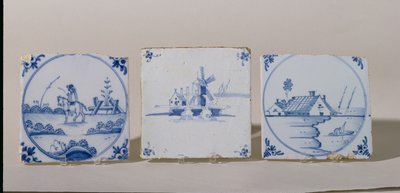 代尔夫特瓷砖，1750-1800（陶器） 作者 荷兰学校