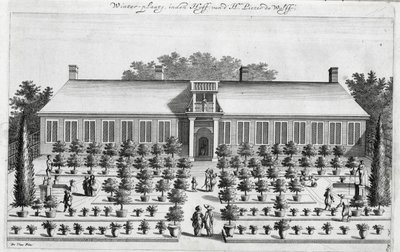 荷兰花园，由Jan Commelin于De Nederlandze Hesperides出版，于1676年出版 作者 荷兰学校