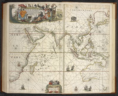 东印度群岛，选自 "De groote nuewwe vermeerde zee-atlas ofte water-werelt。Vertoonende in sigh alle zee-kusten des aardtryks...