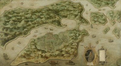 维多利亚堡在安博伊纳岛上，1617年 作者 荷兰学校