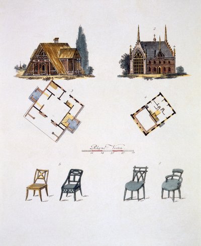 花园装饰品，来自G. van Laar的“花园宝石杂志”，出版于1802年 作者 荷兰学校