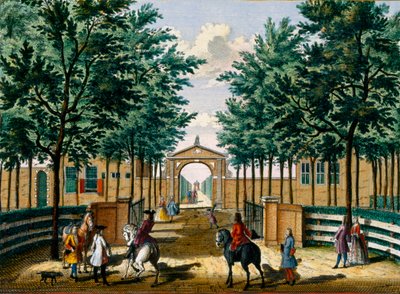 Haringkaspel乐园的花园，由Hendrick de Leth的Zeganpralent Kennemerlant和Matthias Brouerius Van Nidek出版，于17-17-1730出版 作者 荷兰学校