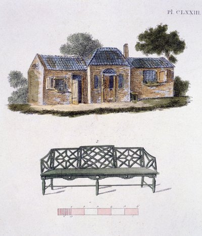 花园宝石杂志的插图由G Van Laar，1802年 作者 荷兰学校