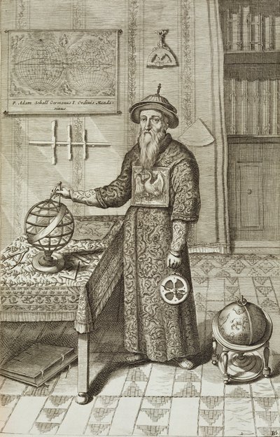 Johann Adam Schall von Bell（1591-1666）来自中国画报Athanasius Kircher（1601-80）1667 作者 荷兰学校