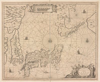 日本地图，Nova et accurata Japoniae, Terrae Esonis ac Insularum adjacentium ex nivissimâe detectione descriptio 作者 荷兰学校