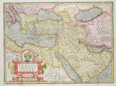 Mercator Atlas酒吧的土耳其帝国地图。作者：Jodocus Hondius（1563-1612）阿姆斯特丹，1606 作者 荷兰学校