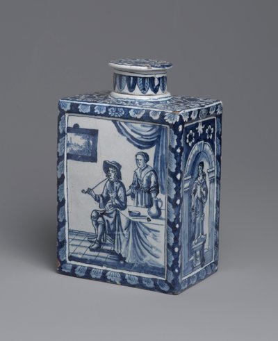 茶叶罐，c.1698（釉面土工具） 作者 荷兰学校