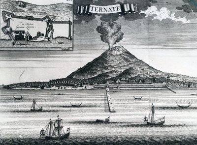 特尔纳特岛，大约1748年 作者 荷兰学校
