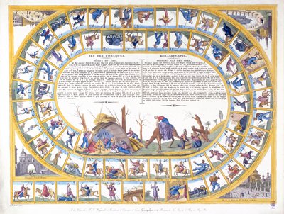 哥萨克游戏与不同类型的俄罗斯士兵的插图，c.1815-16 作者 荷兰学校