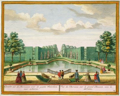 从Het Zeganplant Kennemerlant，Hendrick de Leth和Matthias Brouerius Van Nidek的大湖上看凉亭，发表于17-17-1730 作者 荷兰学校