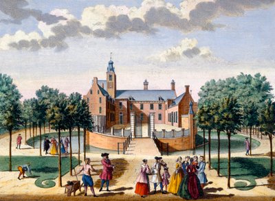 Adrichem House的景观，来自The Heganrick de Leth的Zeganpralent Kennemerlant和Matthias Brouerius Van Nidek，出版于17-17-1730 作者 荷兰学校