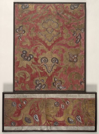 壁纸设计，c.1700（皮革） 作者 荷兰学校