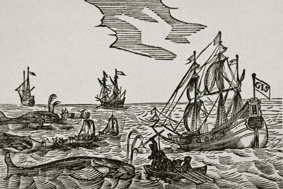 捕鲸船，来自 Jacob Segersz van der Brugge 的“Journael” 作者 荷兰学校