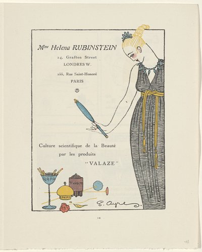 Gazette du Bon Ton》，1914 年 - 第 6 期，第 IX 页：海伦娜-鲁宾斯坦广告（物品上有标题） 作者 无名氏