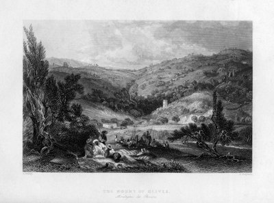 橄榄山，以色列，1841年。 作者 本杰明