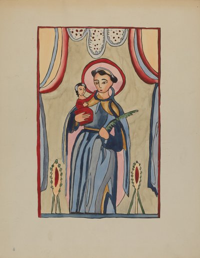 圣安东尼奥的祭坛作品的面板，约1936年。 作者 E. 博伊德