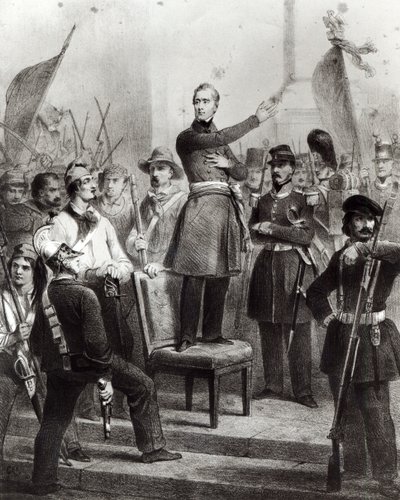 Alphonse de Lamartine在市政厅 作者 夏彭蒂尔