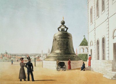莫斯科克里姆林宫的沙皇钟，1838年。   作者 E.吉尔伯森