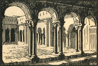 Cloiture St-Trophime--St-Trophime教堂的回廊"，约1920年代。 作者 拉格特