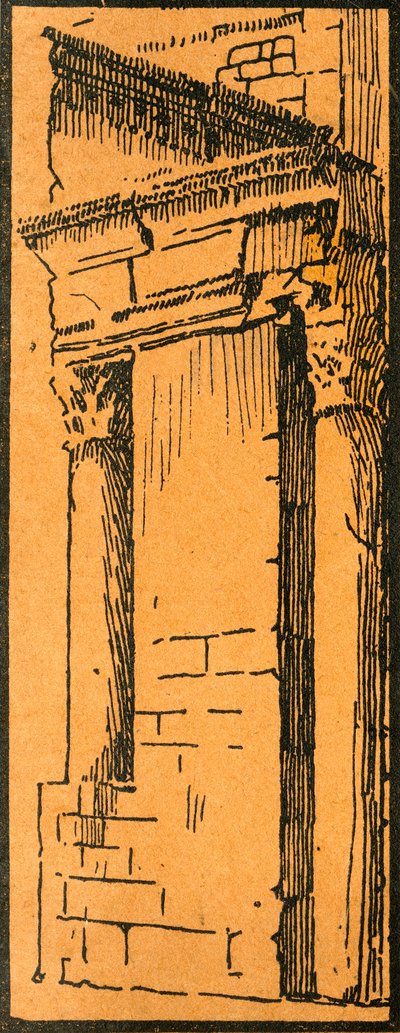 毗邻北皮诺酒店的论坛门廊，约1920年代。 作者 拉格特