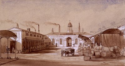 伦敦圣潘克拉斯的奥尔巴尼街，约1830年 作者 E Noyce