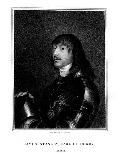 詹姆斯·斯坦利（James Stanley），德比第七伯爵，保皇党的支持者，1824年。 作者 E.斯克里文