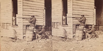 在荷兰峡谷附近执勤的有色人种纠察队》，1864年。 作者 E. 和 HT 安东尼