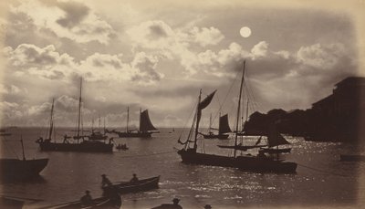 月光效应-巴拿马湾，1877年。 作者 爱德沃德·迈布里奇
