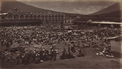 广场和总督府-危地马拉安提瓜，1877年。 作者 爱德沃德·迈布里奇