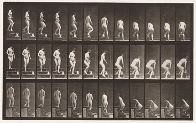 板块149.下楼梯;弯腰举起投手，1872-1885 作者 爱德沃德·迈布里奇