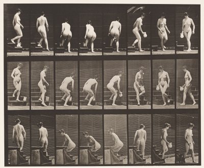 板块150.下楼梯;弯腰，起重投手，转弯，1872-1885 作者 爱德沃德·迈布里奇